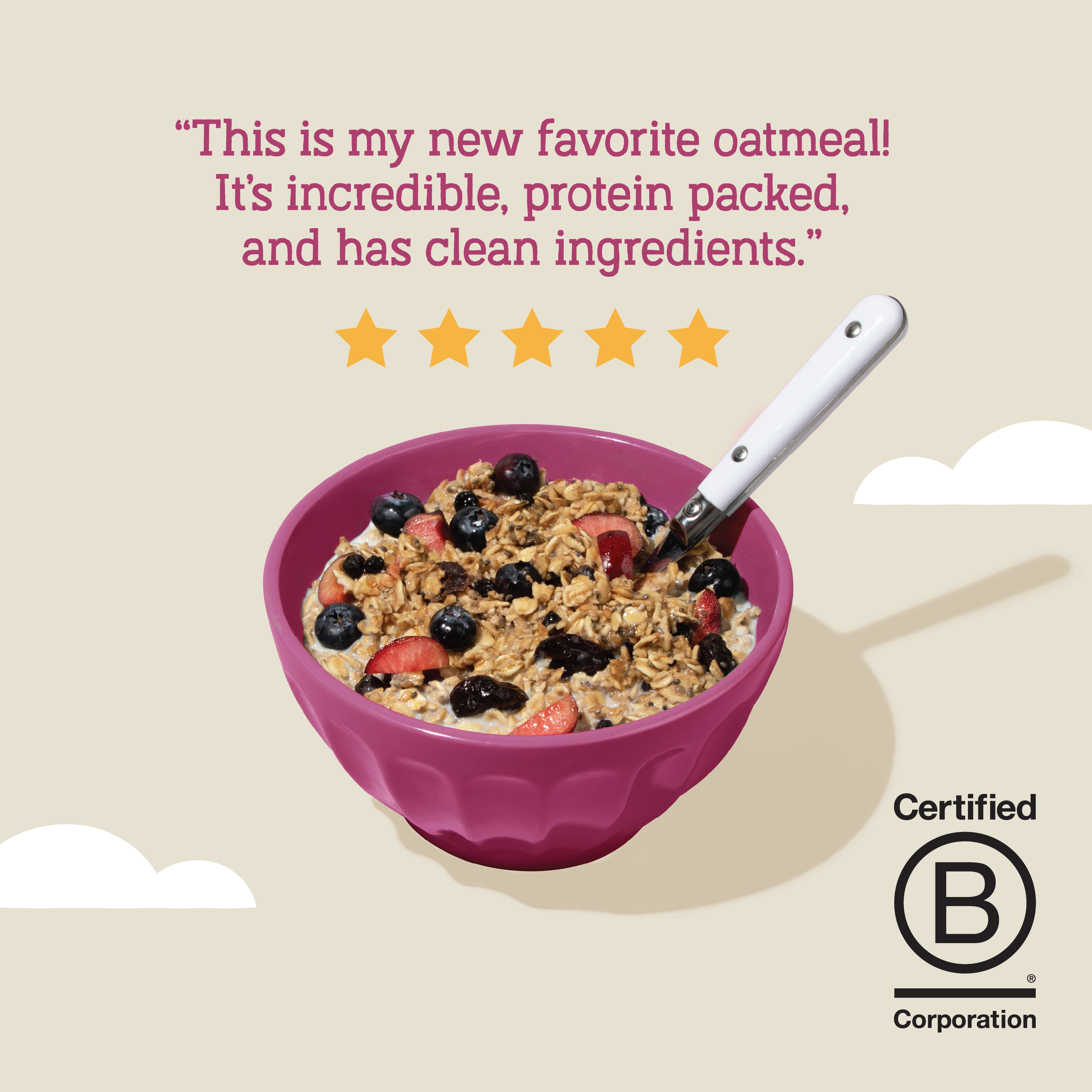 Wildberry Protein Oats, 32oz